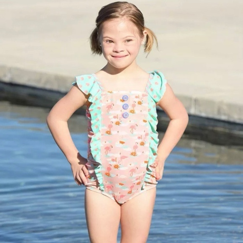 Matilda‎ Jane Flamingo Print One Piece Swimsuit Size 4